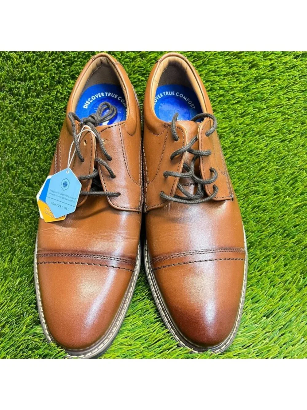 Nunn Bush Westfield Mens Size 9 Brown Casual Classic Cap Toe Oxford Dress Shoes